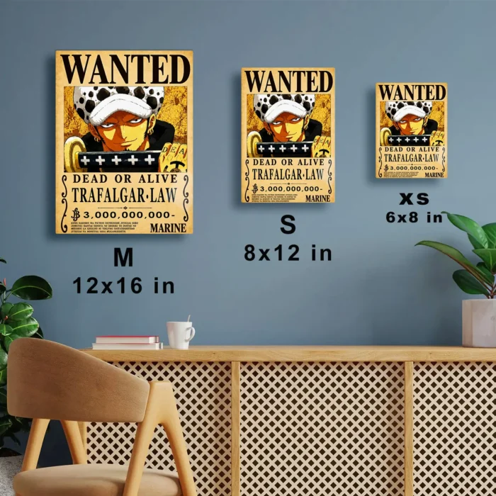 OP - Trafalgar D. Water Law Wanted Metal
  Poster Wall Decor - Image 6