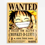 OP - Monkey D. Luffy Wanted Metal Poster
  Wall Decor - A