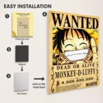 OP - Monkey D. Luffy Wanted Metal Poster
  Wall Decor - A - Image 2