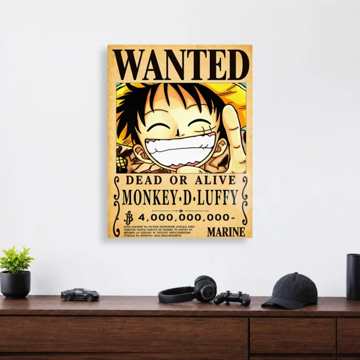 OP - Monkey D. Luffy Wanted Metal Poster
  Wall Decor - A - Image 3