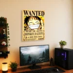 OP - Monkey D. Luffy Wanted Metal Poster
  Wall Decor - A - Image 4