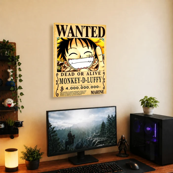 OP - Monkey D. Luffy Wanted Metal Poster
  Wall Decor - A - Image 4