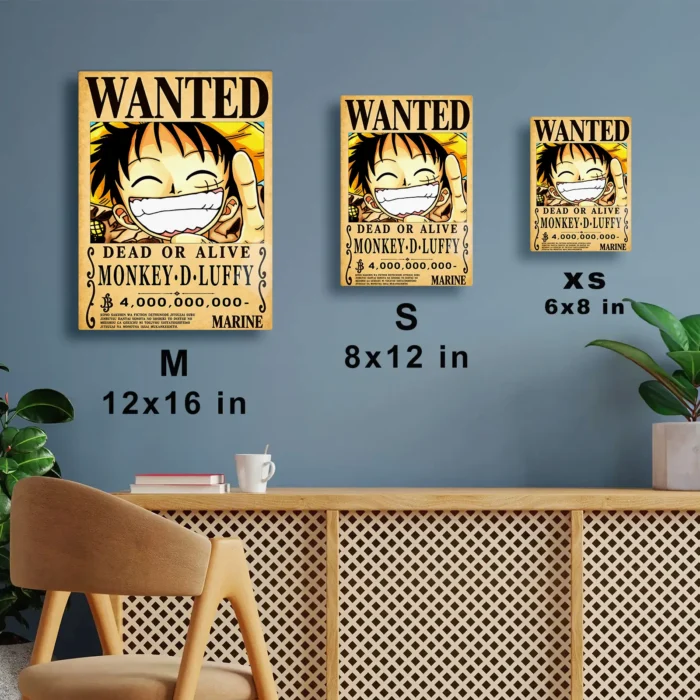 OP - Monkey D. Luffy Wanted Metal Poster
  Wall Decor - A - Image 6