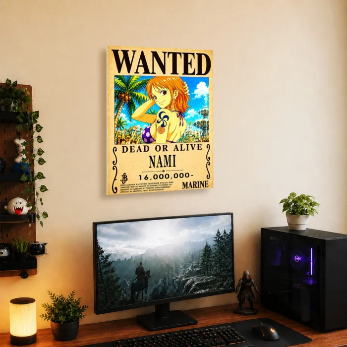 OP - Nami Wanted Metal Poster Wall Decor - Image 4