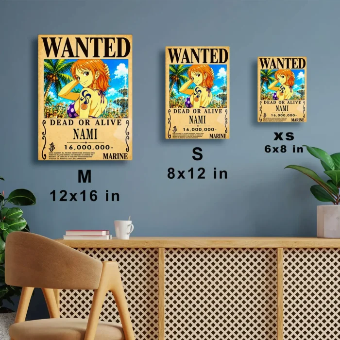 OP - Nami Wanted Metal Poster Wall Decor - Image 6