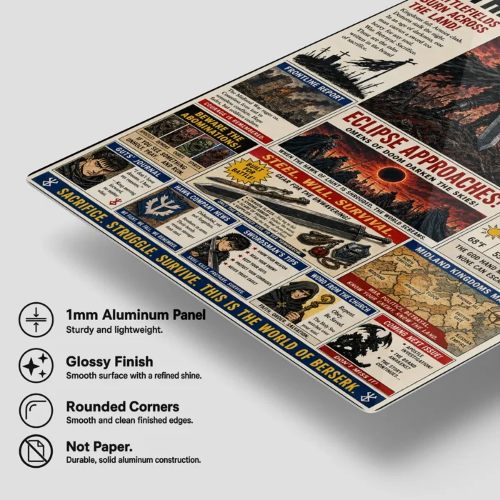 Dark Fantasy Newspaper Metal Poster Wall
  Decor - Image 5