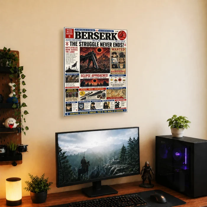 Dark Fantasy Newspaper Metal Poster Wall
  Decor - Image 4