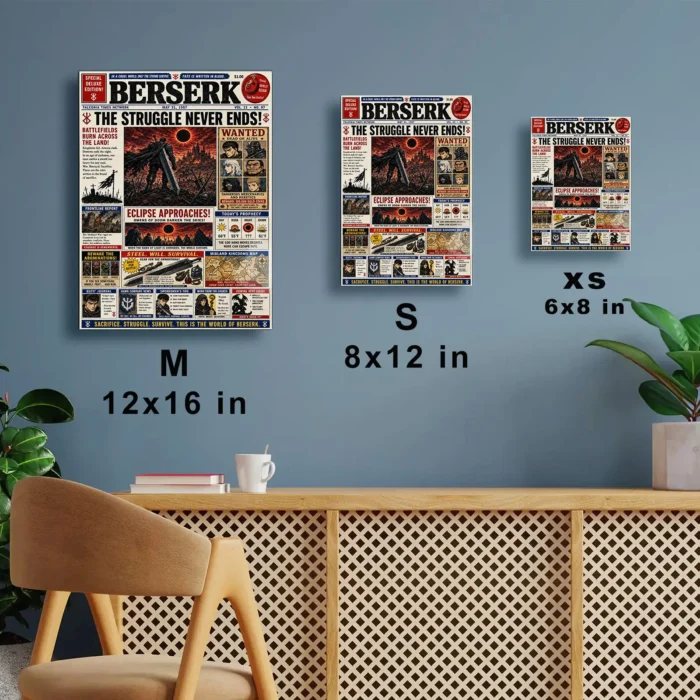 Dark Fantasy Newspaper Metal Poster Wall
  Decor - Image 6