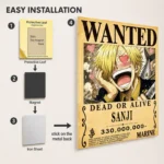 OP - Sanji Wanted Metal Poster Wall
  Decor - Image 2