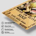 OP - Sanji Wanted Metal Poster Wall
  Decor - Image 5