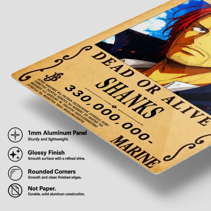 OP - Shanks Wanted Metal Poster Wall
  Decor - Image 5
