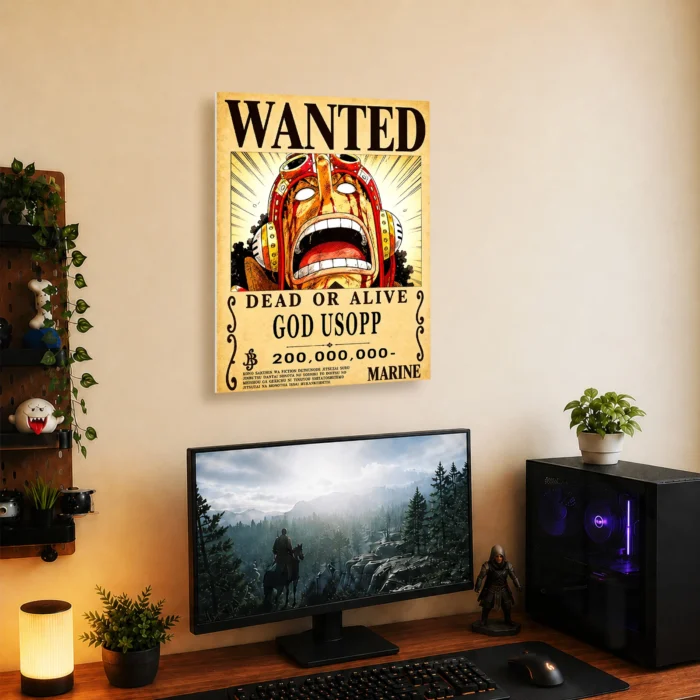 OP - Usopp Wanted Metal Poster Wall
  Decor - Image 4
