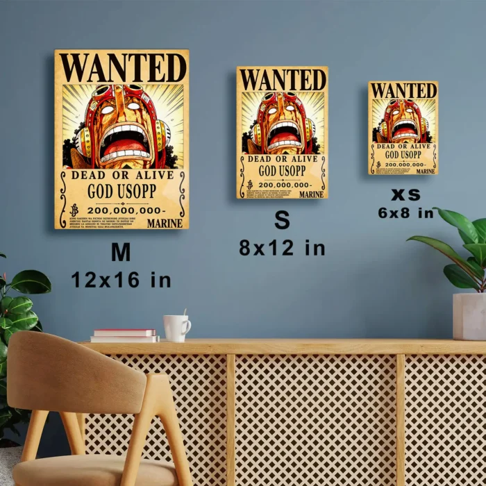 OP - Usopp Wanted Metal Poster Wall
  Decor - Image 6