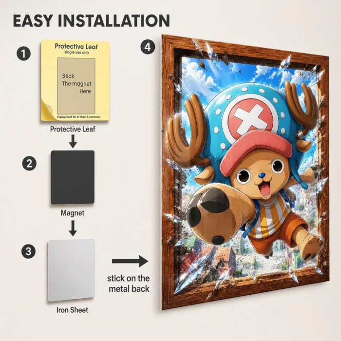 OP - Tony Tony Chopper Metal Poster Wall
  Decor - Image 2