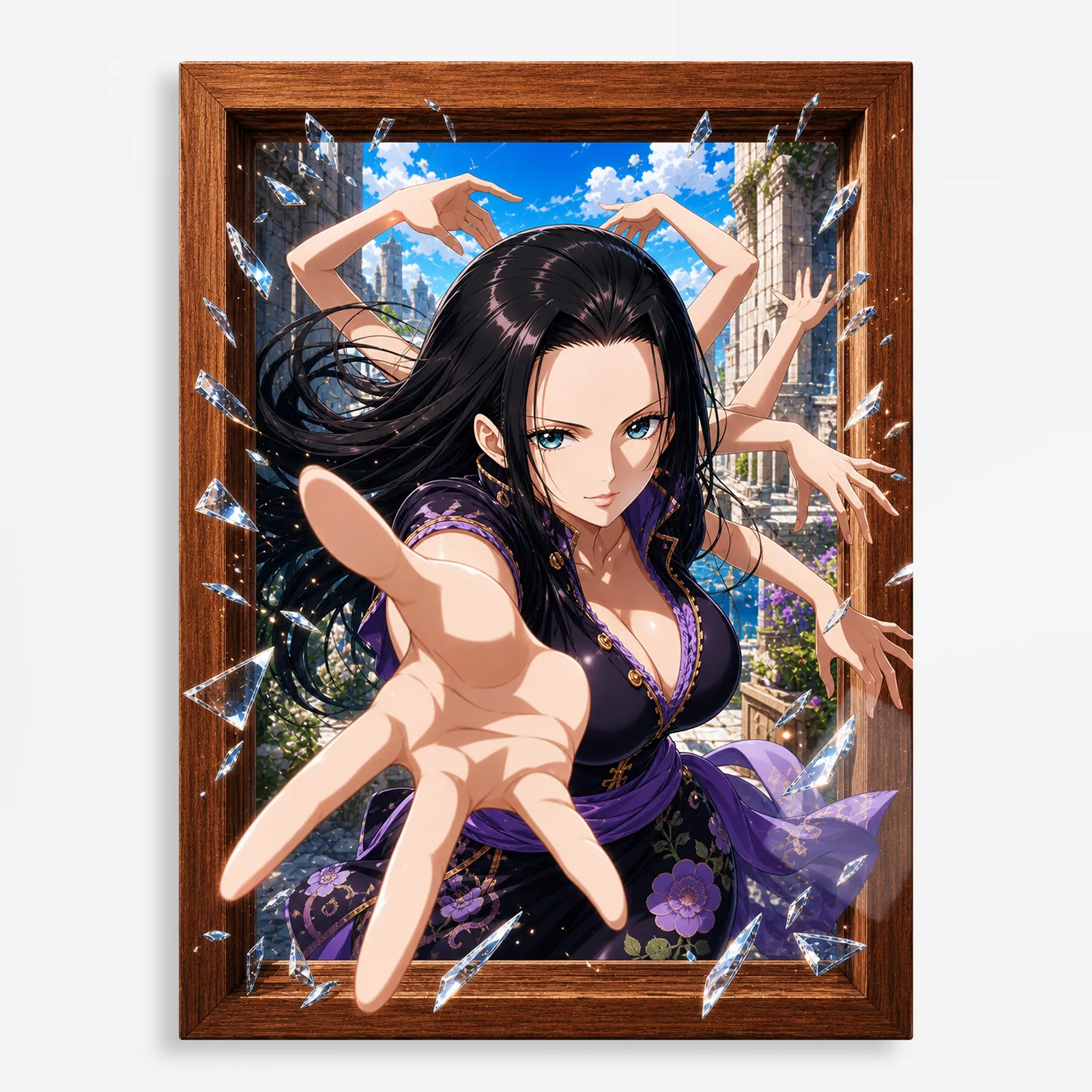 anime metal poster (309) s1 OP - Nico Robin Metal Poster Wall Decor - Image 1