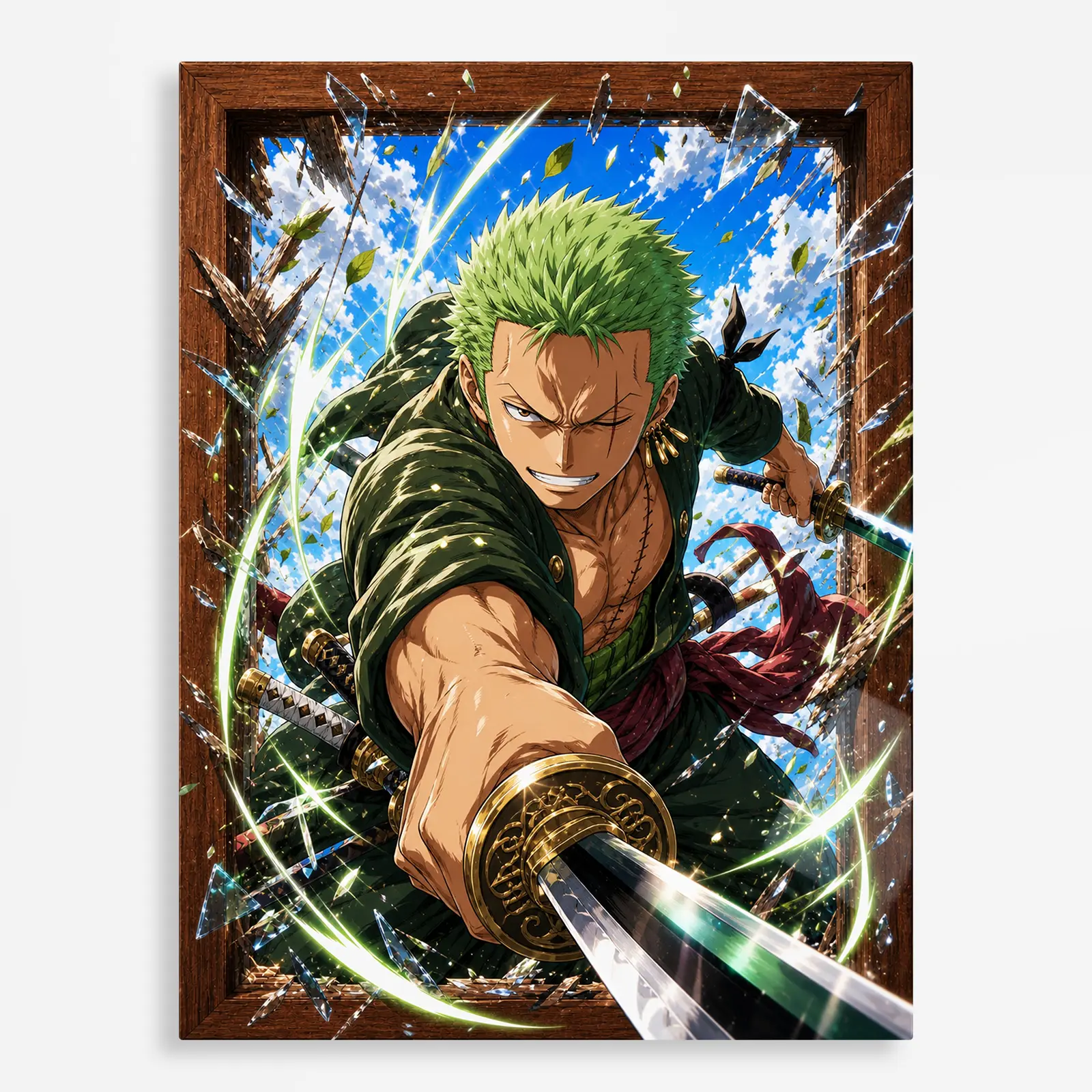 anime metal poster (313) s1 OP - Roronoa Zoro Metal Poster Wall
Decor - A - Image 1