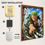 OP - Roronoa Zoro Metal Poster Wall
  Decor - A - Image 2