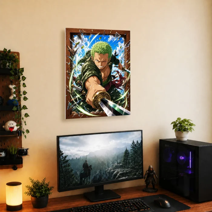 OP - Roronoa Zoro Metal Poster Wall
  Decor - A - Image 4