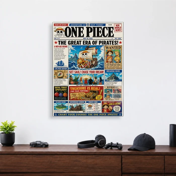 OP - Straw Hat Pirates Metal Poster Wall
  Decor - Image 3