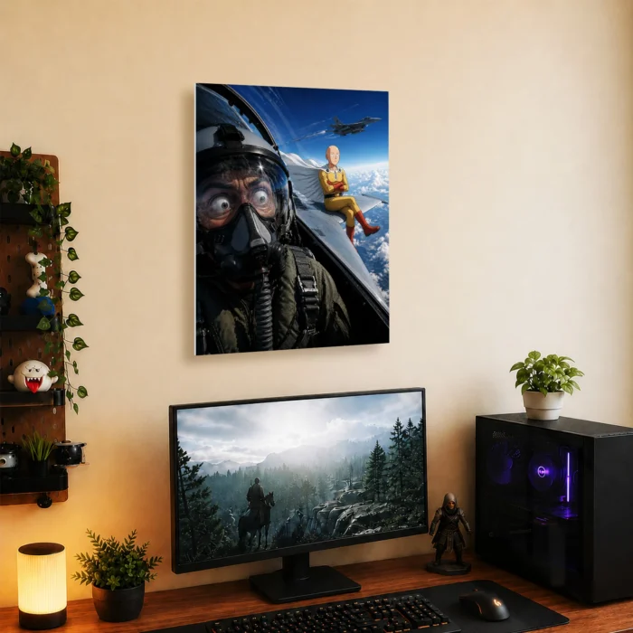OPM - Saitama Metal Poster Wall Decor -
  A - Image 4