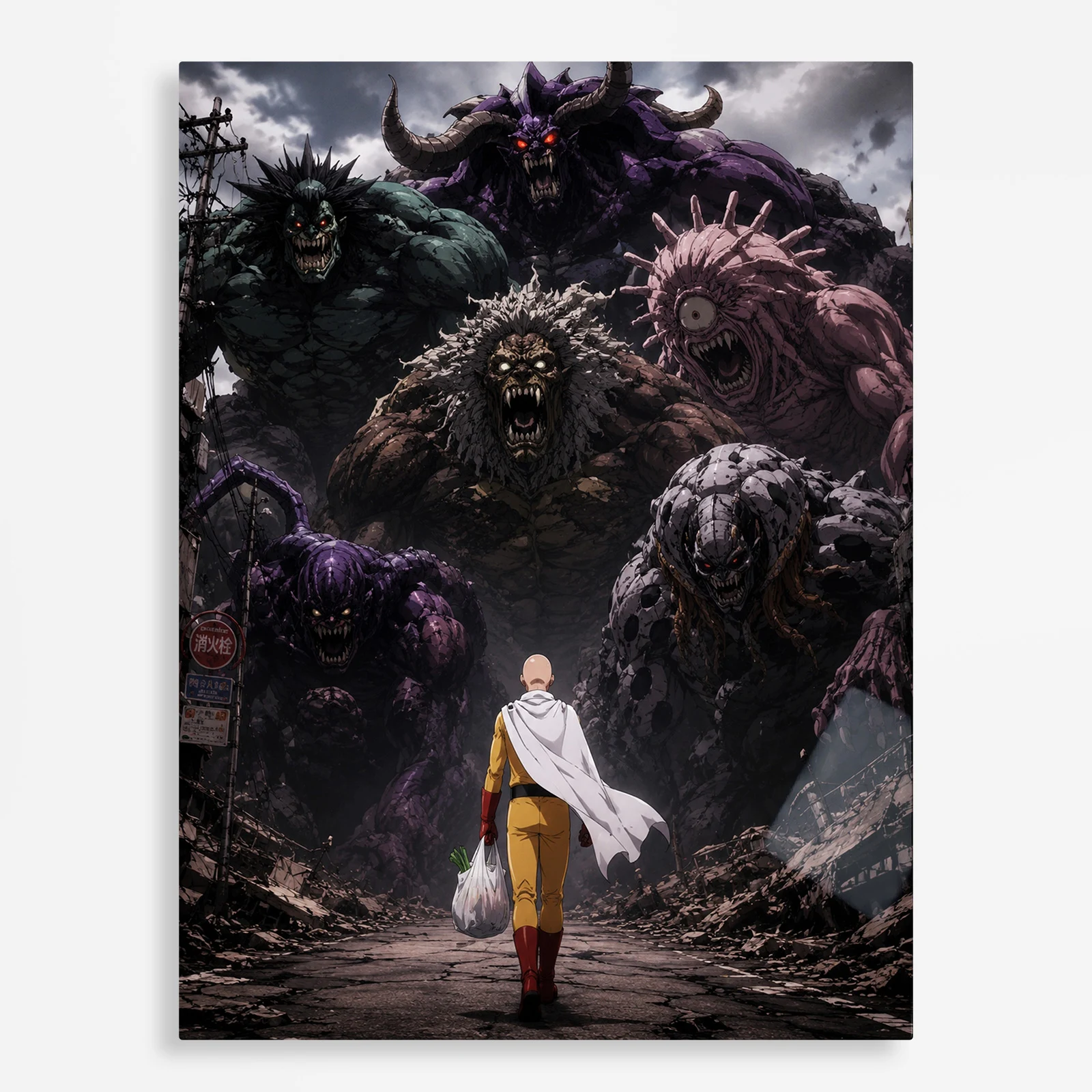 anime metal poster (324) s1 OPM Metal Poster Wall Decor - A - Image 1