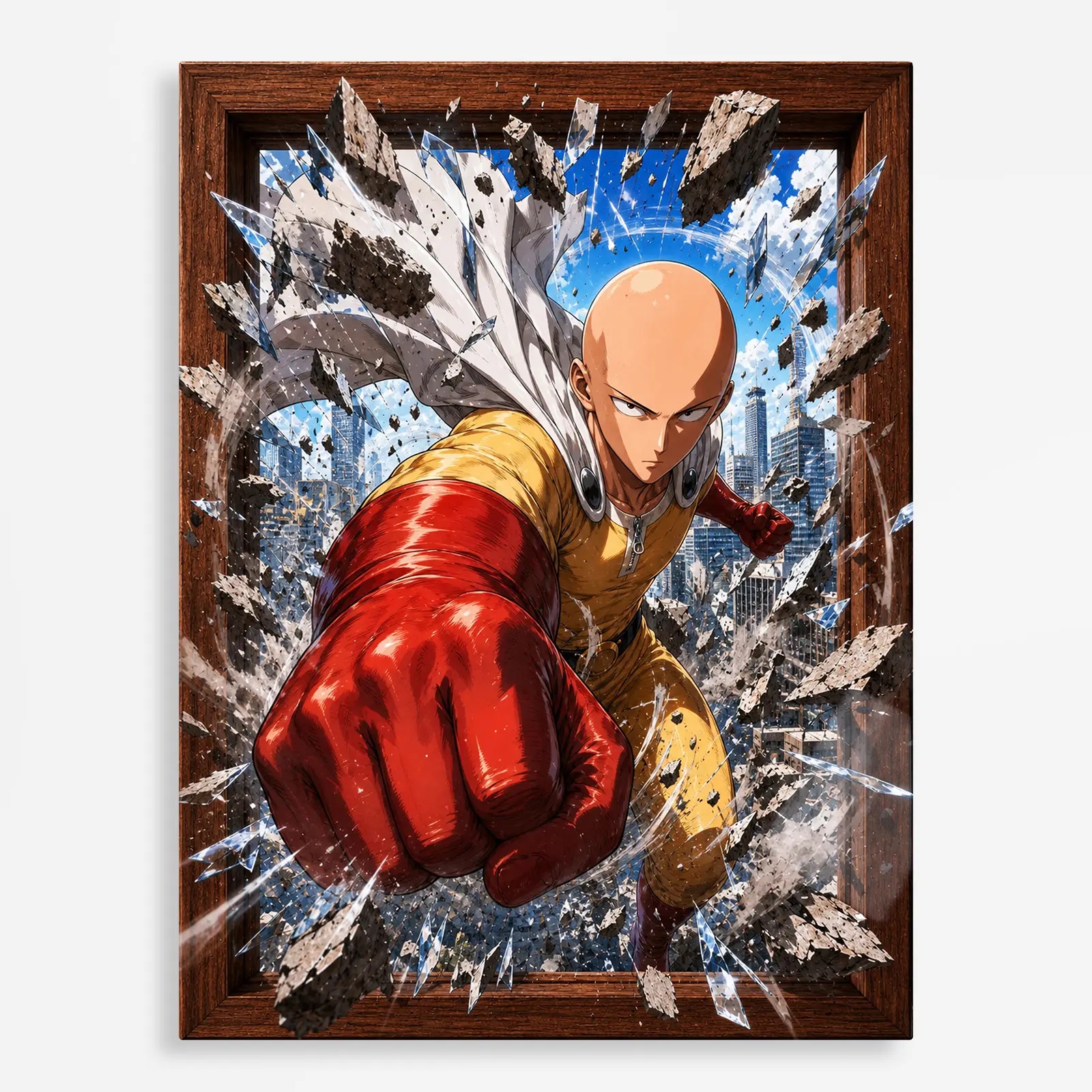 anime metal poster (327) s1 OPM Metal Poster Wall Decor - D - Image 1
