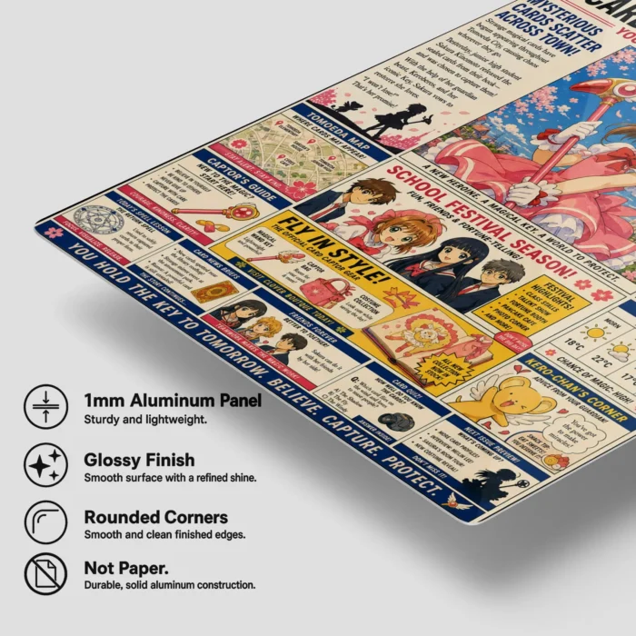 Cardcaptor Newspaper Metal Poster Wall
  Decor - Image 5