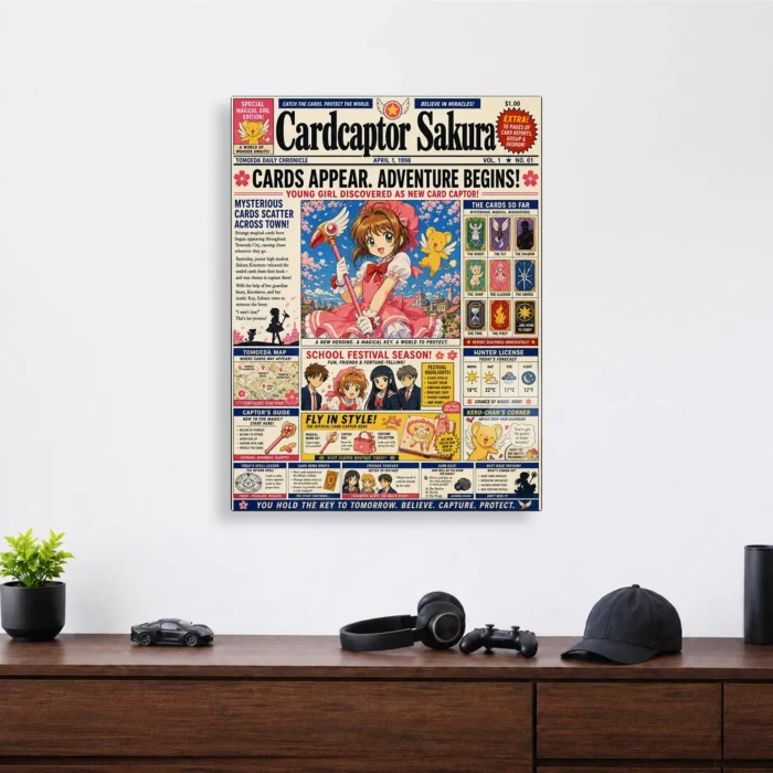 Cardcaptor Newspaper Metal Poster Wall
  Decor - Image 3