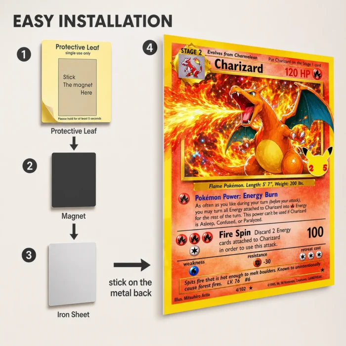 Poke - Charizard Metal Poster
  Wall Decor - Image 2