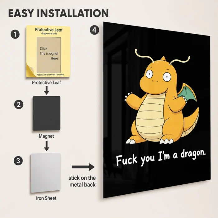 Poke - Dragonite Metal Poster
  Wall Decor - Image 2