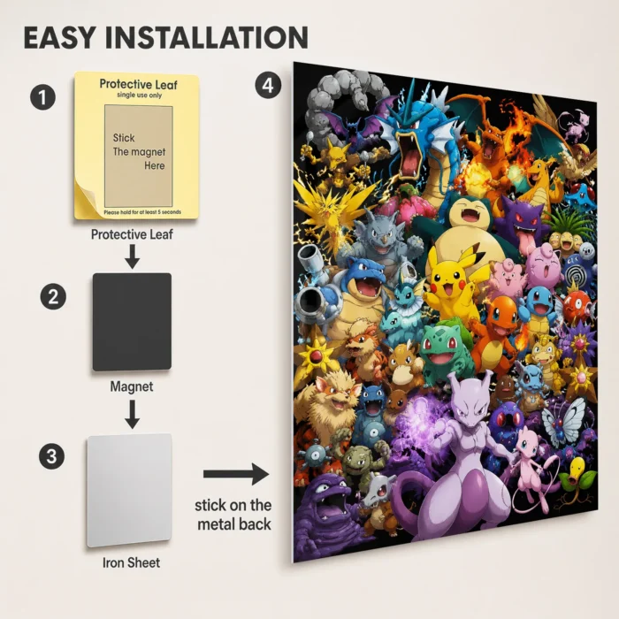 Poke Metal Poster Wall Decor
  - B - Image 2