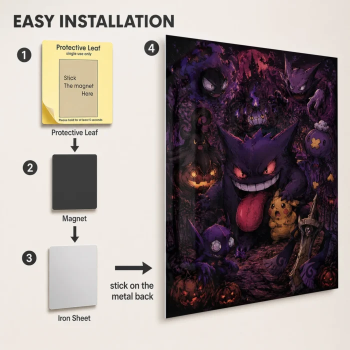 Poke Metal Poster Wall Decor
  - C - Image 2