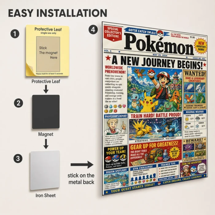 Poke Metal Poster Wall Decor
  - D - Image 2