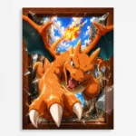 Poke - Charizard Metal Poster
  Wall Decor - B