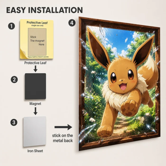 Poke - Eevee Metal Poster
  Wall Decor - Image 2