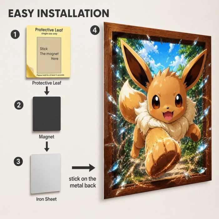 Poke - Eevee Metal Poster
  Wall Decor - A - Image 2