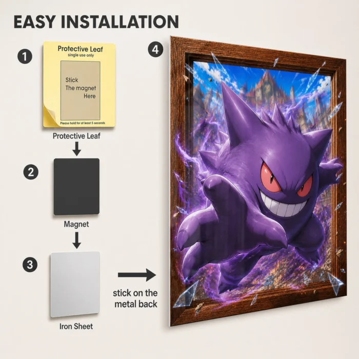 Poke - Gengar Metal Poster
  Wall Decor - Image 2