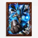 Poke - Lucario Metal Poster
  Wall Decor - A