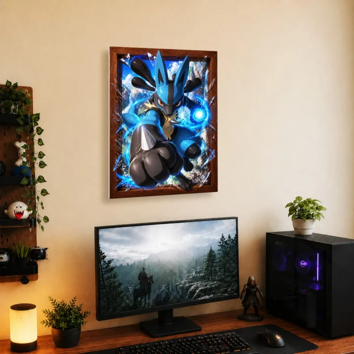 Poke - Lucario Metal Poster
  Wall Decor - A - Image 4