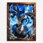 Poke - Lucario Metal Poster
  Wall Decor - B