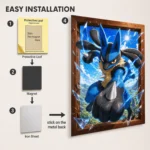Poke - Lucario Metal Poster
  Wall Decor - B - Image 2