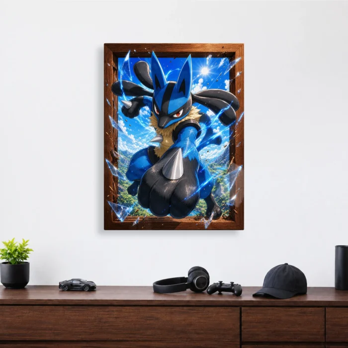 Poke - Lucario Metal Poster
  Wall Decor - B - Image 3