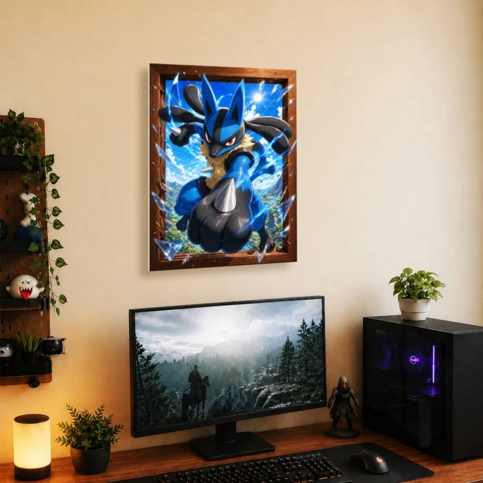 Poke - Lucario Metal Poster
  Wall Decor - B - Image 4