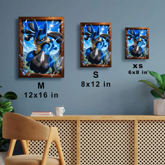 Poke - Lucario Metal Poster
  Wall Decor - B - Image 6