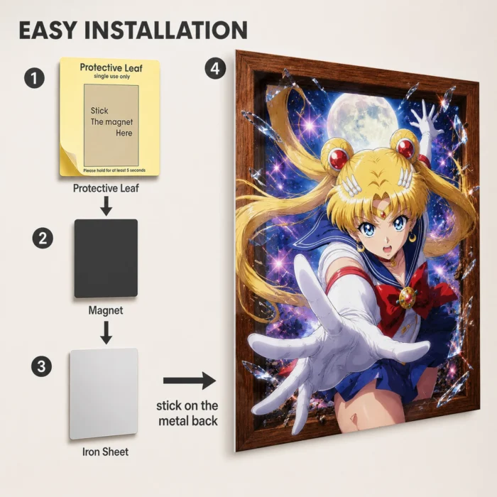 Sailor - Usagi Tsukino Metal Poster Wall
  Decor - C - Image 2