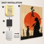 Samurai Metal Poster Wall Decor - A - Image 2