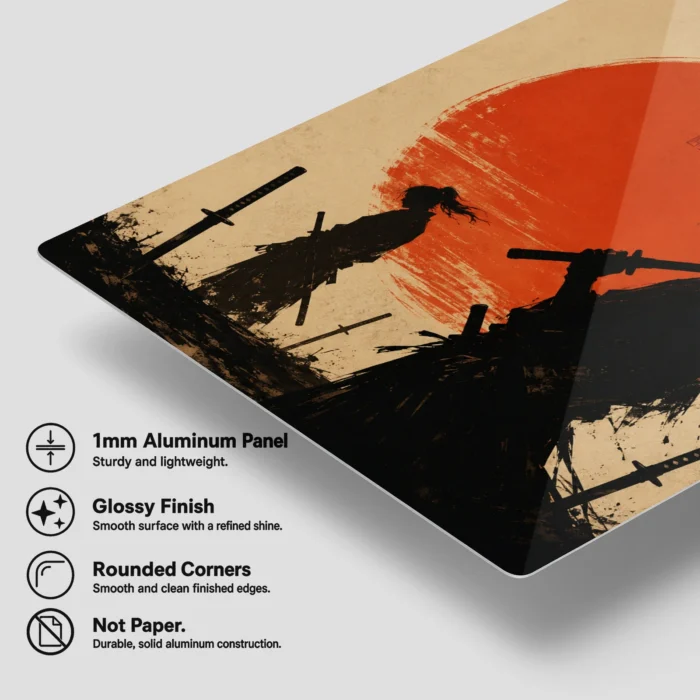 Samurai Metal Poster Wall Decor - A - Image 5