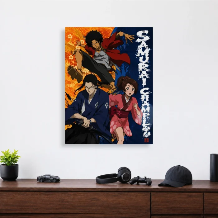 Samurai Metal Poster Wall Decor - D - Image 3
