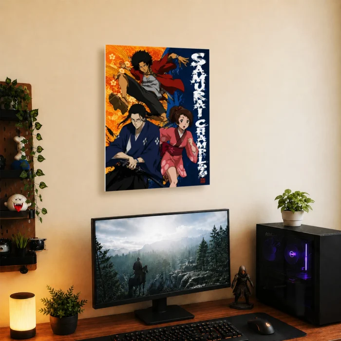 Samurai Metal Poster Wall Decor - D - Image 4