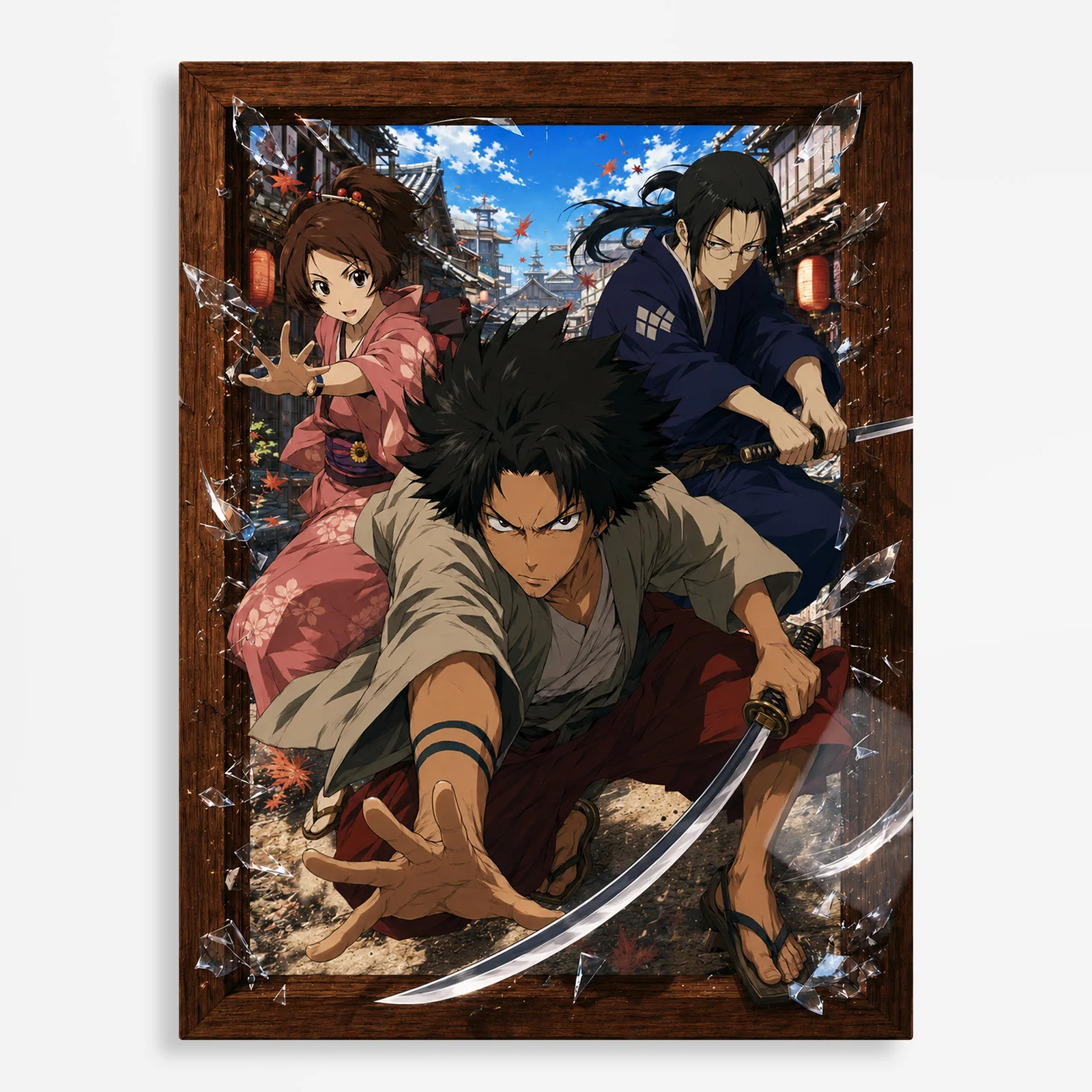 anime metal poster (367) s1 Samurai Metal Poster Wall Decor - E - Image 1